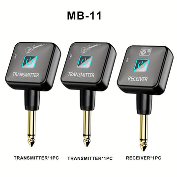 Sistema de guitarra inalámbrico 2.4GHz Transmisor y receptor de guitarra inalámbrico 4 canales de señal, adecuado para instrumentos electrónicos de guitarra y bajo