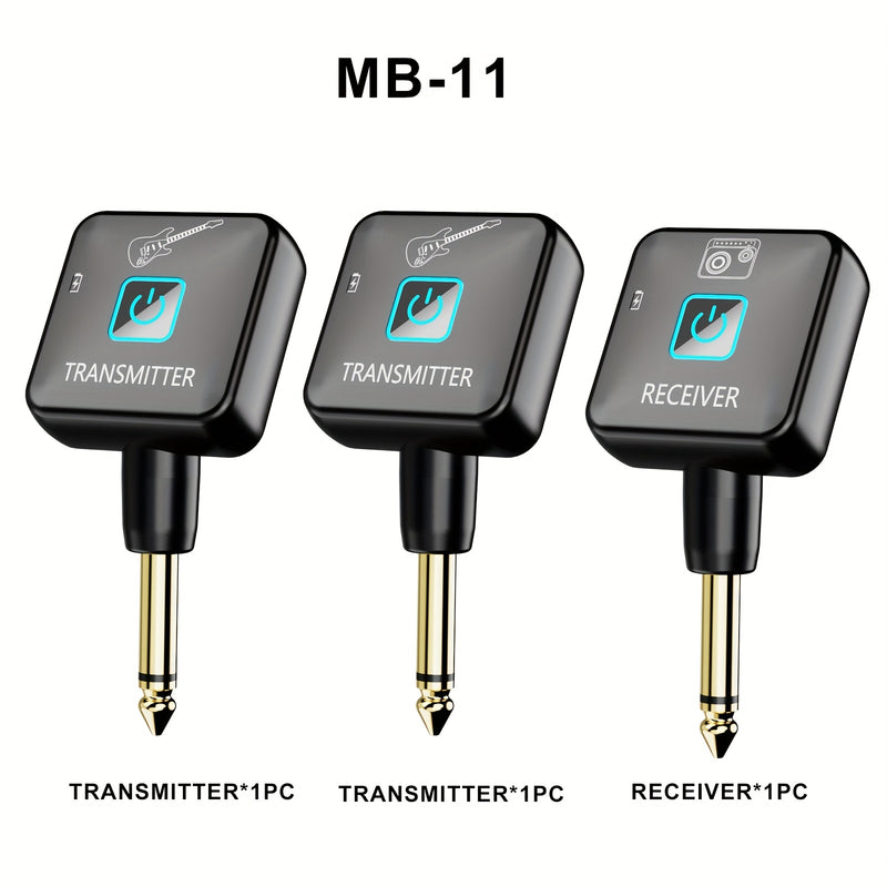Sistema de guitarra inalámbrico 2.4GHz Transmisor y receptor de guitarra inalámbrico 4 canales de señal, adecuado para instrumentos electrónicos de guitarra y bajo