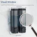 Dispensador de jabón de pared, diseño con cámara transparente de 300ml, accionamiento manual, ideal para baño y ducha, uso en hogares, hoteles, apartamentos y restaurantes