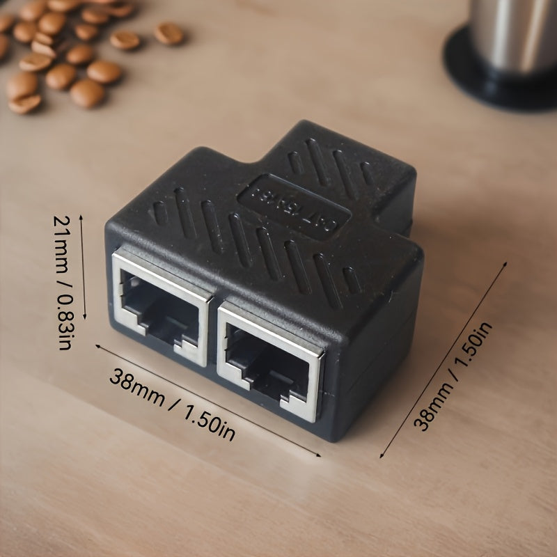 5 piezas, Adaptador de Línea Ethernet RJ45 Hembra a Hembra 3 Vías