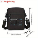 Bolso cruzado de gran capacidad para hombre, Calvin, con correa ajustable, múltiples compartimentos y bolsillo para teléfono, ideal para el transporte diario, viajes, trabajo, accesorio de viaje, estilo moderno, acabado texturizado.