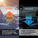 Parasol para Parabrisas de Coche Fit Green Eyes con 4 Ventosas Gratis - Protección UV, Mantiene Tu Vehículo Fresco