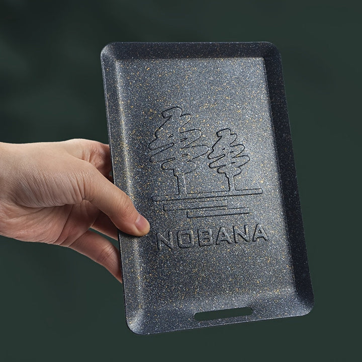 Sartén de parrilla antiadherente estilo japonés - Placa de BBQ mini cuadrada para cocinar al aire libre, ideal para asar carne, verduras y arroz - Hierro duradero con distribución de calor uniforme, sartén de parrilla