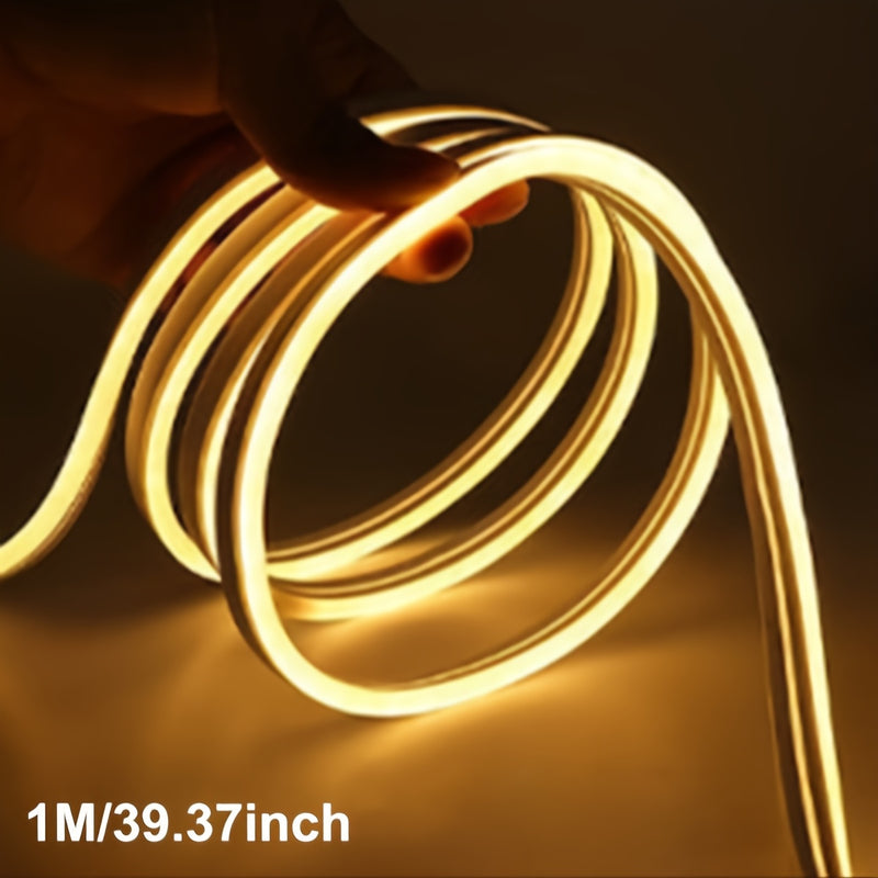 Lámpara de neón flexible con control táctil, 1/2/3/4/5 m, 3000K/4000K/6000K, luz regulable, decoración para el hogar, lámpara de ambiente, para gabinete, espejo o faro, incluye rollo de cinta adhesiva