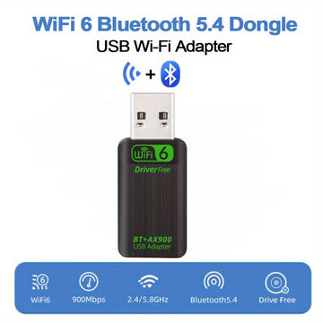Nuevo adaptador WiFi 6 AX900 USB 2 en 1, cifrado, doble banda 2,4G y 5GHz, receptor inalámbrico de red WiFi USB, sin necesidad de arranque.