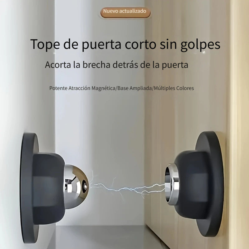 Tope de puerta magnético de silicona, paquete de 1 - Fácil instalación con adhesivo de montaje en pared/suelo, seguro para sujetar la puerta abierta, ideal para uso doméstico y de oficina, diseño sin taladros, ideal para varios tipos de puertas.
