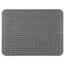 Almohadilla de drenaje grande para cocina de silicona con diseño ondulado, protector resistente al calor para encimera y estufa, tapete para secar platos, almohadilla de aislamiento térmico para ollas y sartenes, accesorio de cocina fácil de limpiar, pro