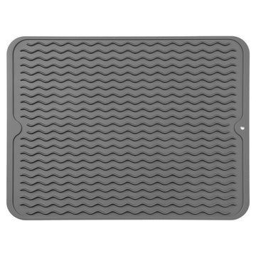 Almohadilla de drenaje grande para cocina de silicona con diseño ondulado, protector resistente al calor para encimera y estufa, tapete para secar platos, almohadilla de aislamiento térmico para ollas y sartenes, accesorio de cocina fácil de limpiar, pro
