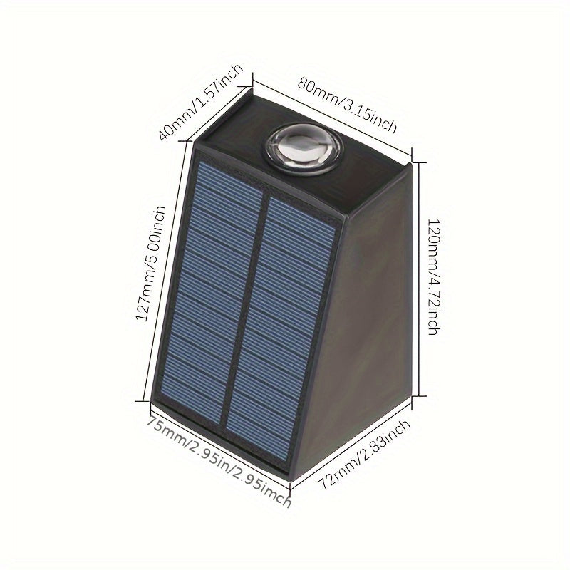 Luz solar LED, lámpara de pared para exteriores, luz de control ascendente y descendente para vallas, jardines, calles, balcones, patios, garajes, decoración de pasillos