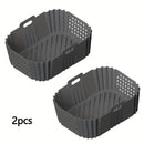 1/2 piezas de revestimiento de silicona para freidora Ninja SL401 SL400 doble capa XL con 2 cestas, bandeja reutilizable antiadherente para horno, olla de silicona fácil de limpiar para freidora, adecuada para accesorios de freidora
