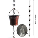 1pc Decoración para Villa Exterior, Cadena de Lluvia de Hierro Artístico en Forma de Cubo, Drenaje Creativo con Goteo de Agua, Adorno Colgante para Aleros, Regalo Único