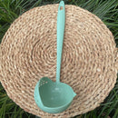 1pc Cuchara Colador 2-en-1 de Alta Calidad - Mango Largo, Plástico de Paja de Trigo, Perfecta para Hot Pot y Sopas, Utensilio de Cocina Seguro para Alimentos, Cuchara de Sopa