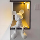 1 pieza de modelo de Mickey Mouse - Figurita coleccionable de PVC negro con detalles dorados, decoración para interiores y exteriores para el hogar, oficina, coche, cumpleaños, Navidad, regalos de Halloween, decoración del hogar
