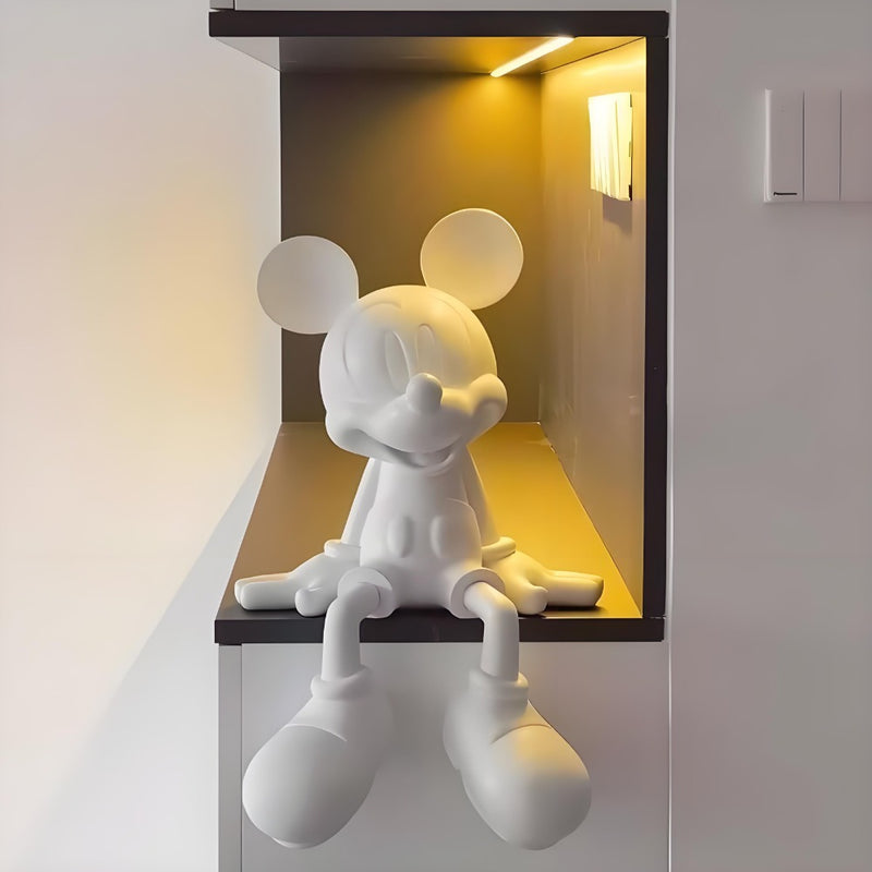 1 pieza de modelo de Mickey Mouse - Figurita coleccionable de PVC negro con detalles dorados, decoración para interiores y exteriores para el hogar, oficina, coche, cumpleaños, Navidad, regalos de Halloween, decoración del hogar