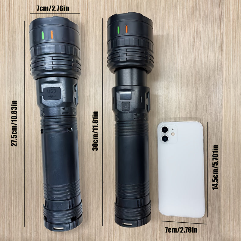 1 pieza de linterna de emergencia para exteriores, dispositivo de iluminación portátil con luces rojas y azules, ultra alta luminosidad, viene con correa, adecuada para acampar, pescar, ciclismo y uso de mantenimiento.