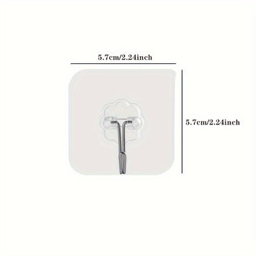 10 piezas de ganchos transparentes, ganchos de pared multiusos, potente ventosa, ganchos de pared para colgar en la cocina, baño, ganchos de utilidad