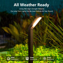 Luz solar exterior HOTU - Iluminación solar de 12 horas para senderos, aceras, garajes, senderos de paisaje, iluminación de paisaje | Luz exterior moderna | Soporte de plástico duradero, luces solares