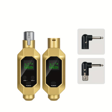 XGeS 5V/48V Transmisor de micrófono inalámbrico - Convierte micrófonos con cable a inalámbricos, batería de litio recargable, carga rápida de 2,1A, interruptor de 5V/48V, ideal para guitarra, bajo y mezcla, sistema de micrófono inalámbrico | receptor de