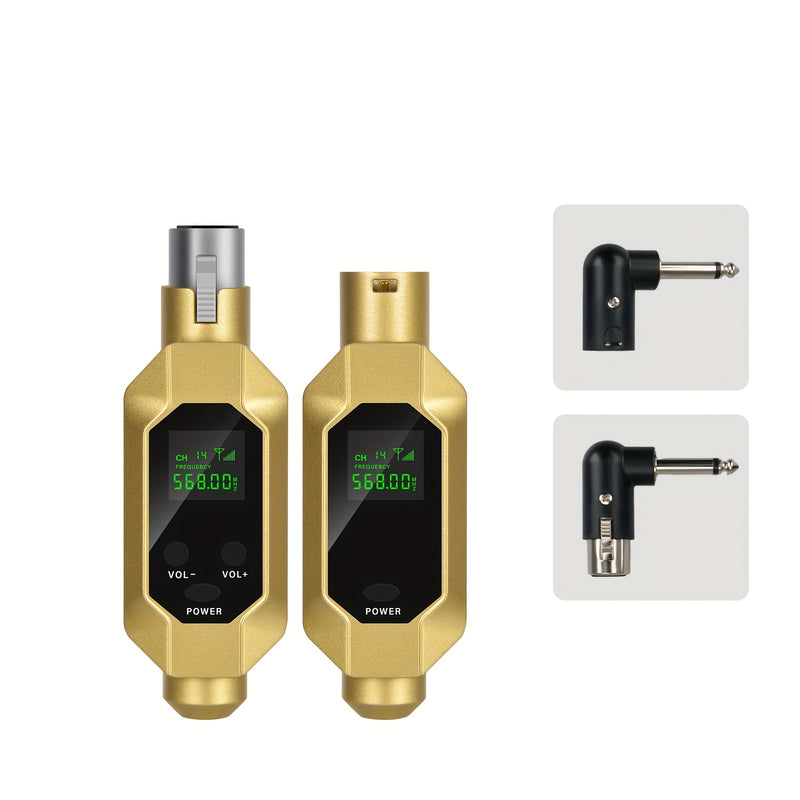 XGeS 5V/48V Transmisor de micrófono inalámbrico - Convierte micrófonos con cable a inalámbricos, batería de litio recargable, carga rápida de 2,1A, interruptor de 5V/48V, ideal para guitarra, bajo y mezcla, sistema de micrófono inalámbrico | receptor de