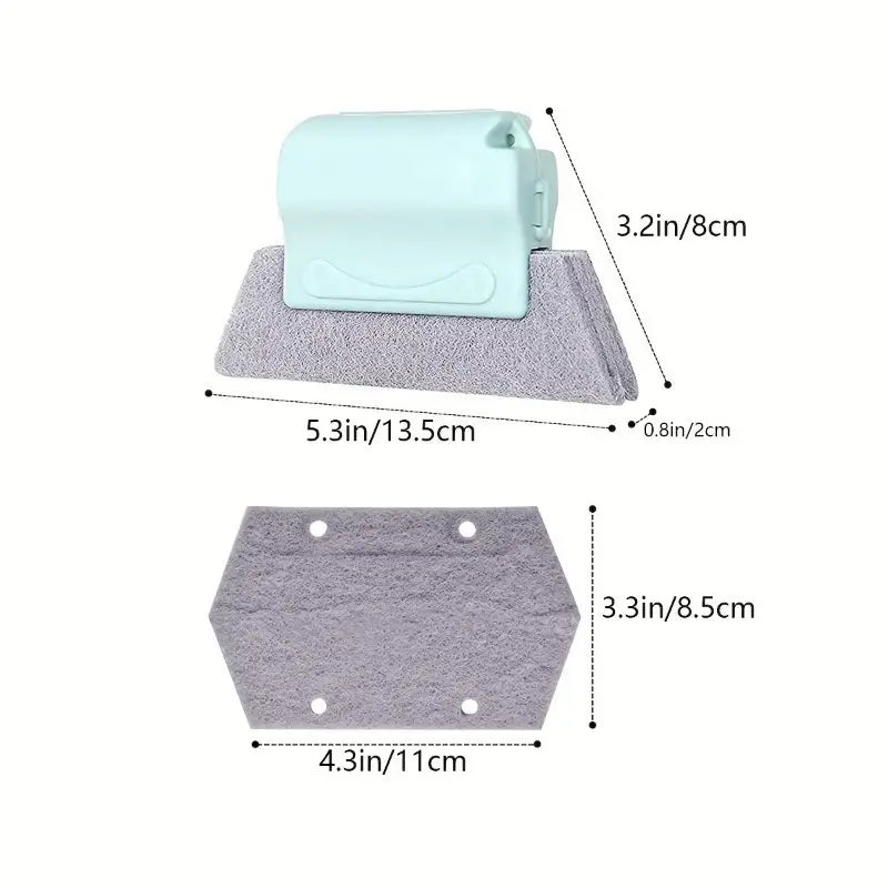 2 Cepillos de Limpiezas de Ranuras de Ventana Reutilizable