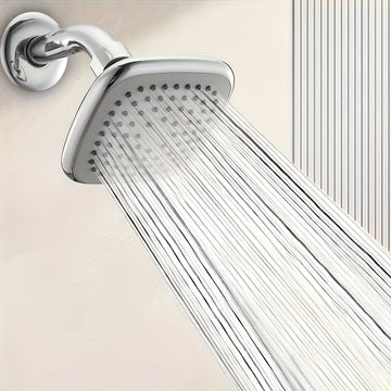Rociador de Alta Presión - Cabezal de Ducha Resistente con Fuerte Flujo de Agua, Instalación Rápida y Fácil, Ideal para Baños Modernos - Perfecto para Familias y Parejas, Acabado Metálico Elegante, Cuerpo de Plástico Duradero