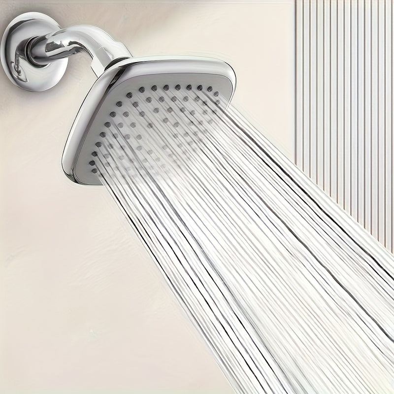 Rociador de Alta Presión - Cabezal de Ducha Resistente con Fuerte Flujo de Agua, Instalación Rápida y Fácil, Ideal para Baños Modernos - Perfecto para Familias y Parejas, Acabado Metálico Elegante, Cuerpo de Plástico Duradero