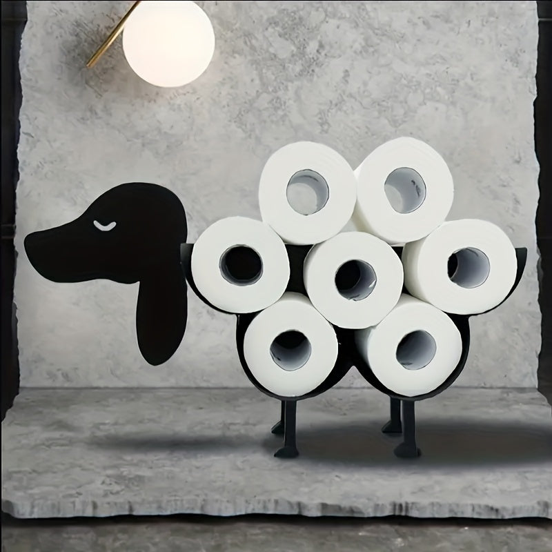 [Hierro Forjado Portarrollos de Papel] Portarrollos de Papel Higiénico de Hierro Forjado Independiente 1ud - Soporte Creativo para Rollo de Papel Higiénico, Esenciales para el Hogar