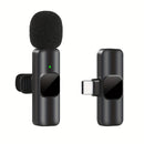 Micrófono inalámbrico profesional de solapa para teléfonos inteligentes USB-C, computadoras portátiles, para grabación de audio y video, juegos en vivo, entrevistas y vlogs.