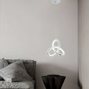 Luz de techo LED mini moderna de plata - Diseño con símbolo de infinito, montaje semienterrado para dormitorio, baño, cocina, balcón y pasillo - Acabado metálico pulido, instalación fácil, compatible con Alexa, iluminación de cocina | Luz de techo elegan