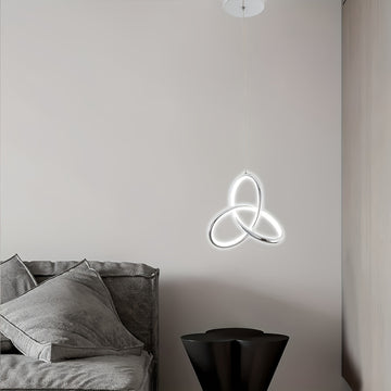 Luz de techo LED mini moderna de plata - Diseño con símbolo de infinito, montaje semienterrado para dormitorio, baño, cocina, balcón y pasillo - Acabado metálico pulido, instalación fácil, compatible con Alexa, iluminación de cocina | Luz de techo elegan