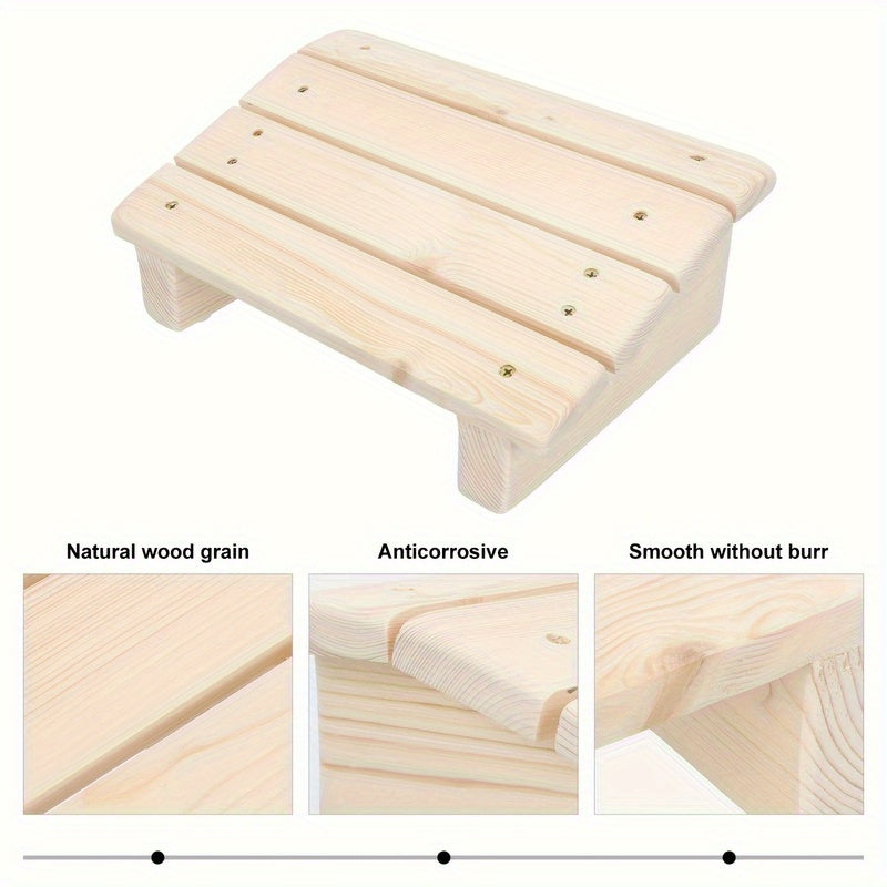 1pc Reposapiés de Madera Inclinado para Escritorio, Taburete de Oficina 29.95X20.96X10.97cm
