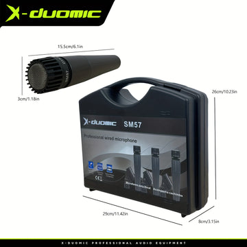 Set de 3 micrófonos dinámicos profesionales X-Duomic SM57
