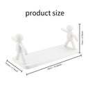 2/3/4/6 piezas, linda estantería de almacenamiento para pared para hombres pequeños de color blanco/gris - sin taladrar, instalación fácil, fuerte y duradera, muy adecuada para la organización del baño y la cocina, almacenamiento de cosméticos, decoració