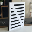 Conjunto de 4 piezas de tablero acústico estereoscópico decorativo autoadhesivo, fácil de instalar, alta densidad para absorción de sonido en estudio y hogar con diseño tridimensional de reducción de ruido