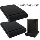 2 Pares de Almohadillas Aislantes para Altavoces de Alta Densidad - Espuma Negra para Estudio de Grabación Acústica con Absorción de Vibraciones, 27.99cm x 19.0cm x 3.99cm para Mejora del Sonido y Aislamiento de Subwoofers, Paneles Insonorizados