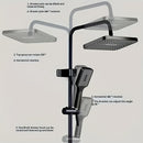 Juego de ducha de lluvia mate negro de lujo con aspersión superior de 12 pies - Cabezal de ducha cuadrado montado en la pared, pulverizador de mano multifuncional y manguera, construcción metálica duradera, ideal para la experiencia de baño moderno, acce