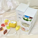 Organizador de escritorio mini - Caja de almacenamiento plástica liviana con cajones para cosméticos, maquillaje y artículos de oficina, organizador de mostrador, accesorio moderno para escritorio, caja plástica duradera, organizador de cajones