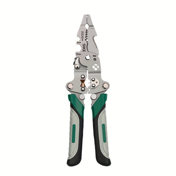 Pelacables Versátil para Electricistas - Herramienta Plegable y Multifunción para Pelar, Cortar y Crimpar, Agarre Antideslizante, Construcción Metálica