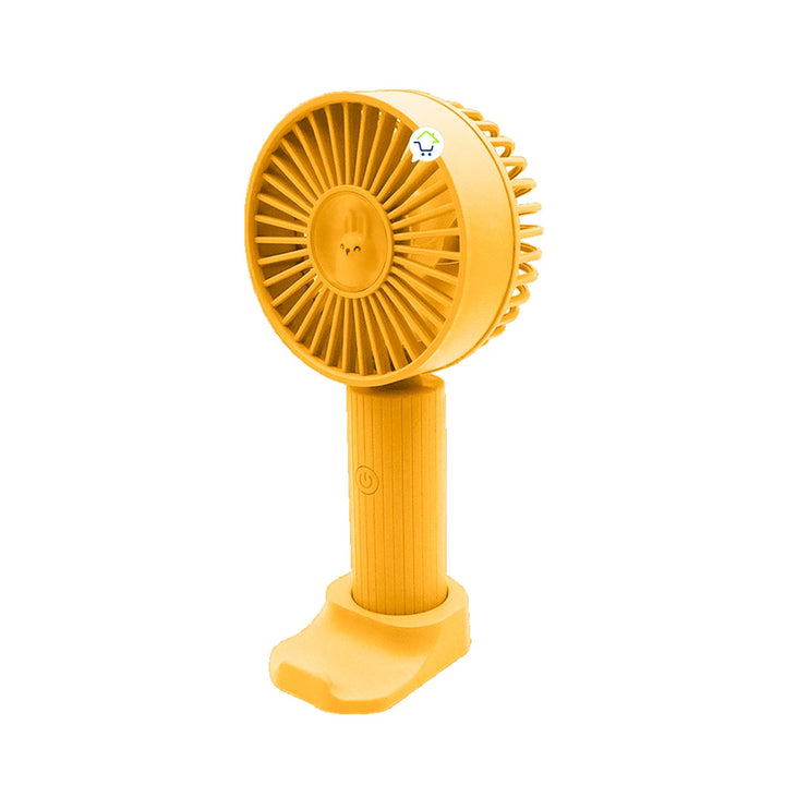 Mini Ventilador De Mano Recargable Soporte Base Celular SQ321