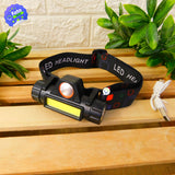 Linterna Minera LED USB 2 Modos Faro Luz Manos Libres BY101