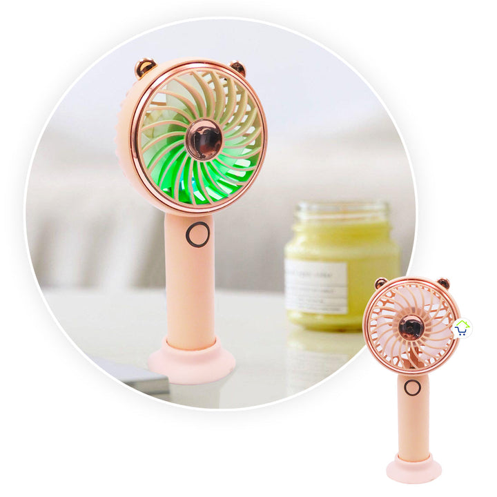Mini Ventilador Orejas Recargable Portátil Mano y Mesa MLS60