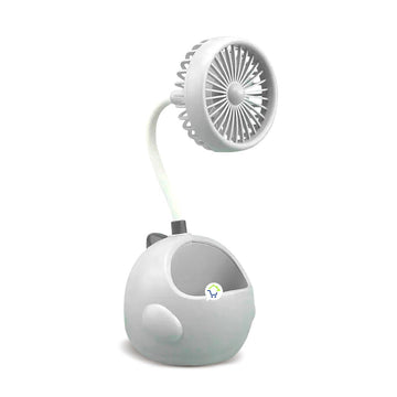Mini Ventilador Flexible Portalápices Soporte Celular Dinosaurio 275A