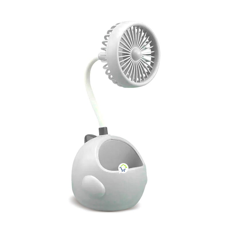 Mini Ventilador Flexible Portalápices Soporte Celular Dinosaurio 275A