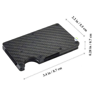 Billetera Fibra De Carbono Tarjetero Anti-robo Compacto DG03021