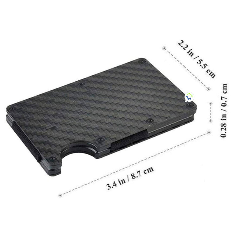 Billetera Fibra De Carbono Tarjetero Anti-robo Compacto DG03021