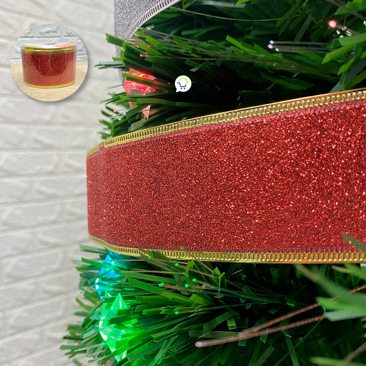 Cintas Decorativa Navideña Glitter  x5 Rollos 9.15M CH23-2