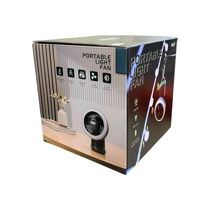 Mini Ventilador Para Camping Recargable Con Luz Led B19