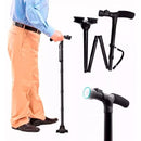 Trusty Cane Baston Ortopedico Plegable Con Linterna Luz Led Color Negro