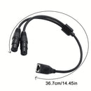 Adaptador de Cable Dual XLR a RJ45 - Negro, Extensión Macho/Hembra para la Serie de Controladores DMX-CON, Convertidor Ethernet con Múltiples Conectores, Diseño Duradero y Flexible para Sistemas de Sonido e Iluminación
