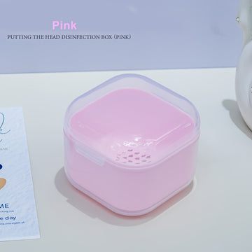 1pc Caja de desinfección portátil para herramientas de uñas, varios colores a elegir, caja de almacenamiento multifuncional con accesorios de filtro, equipo de desinfección para herramientas de belleza para uñas.